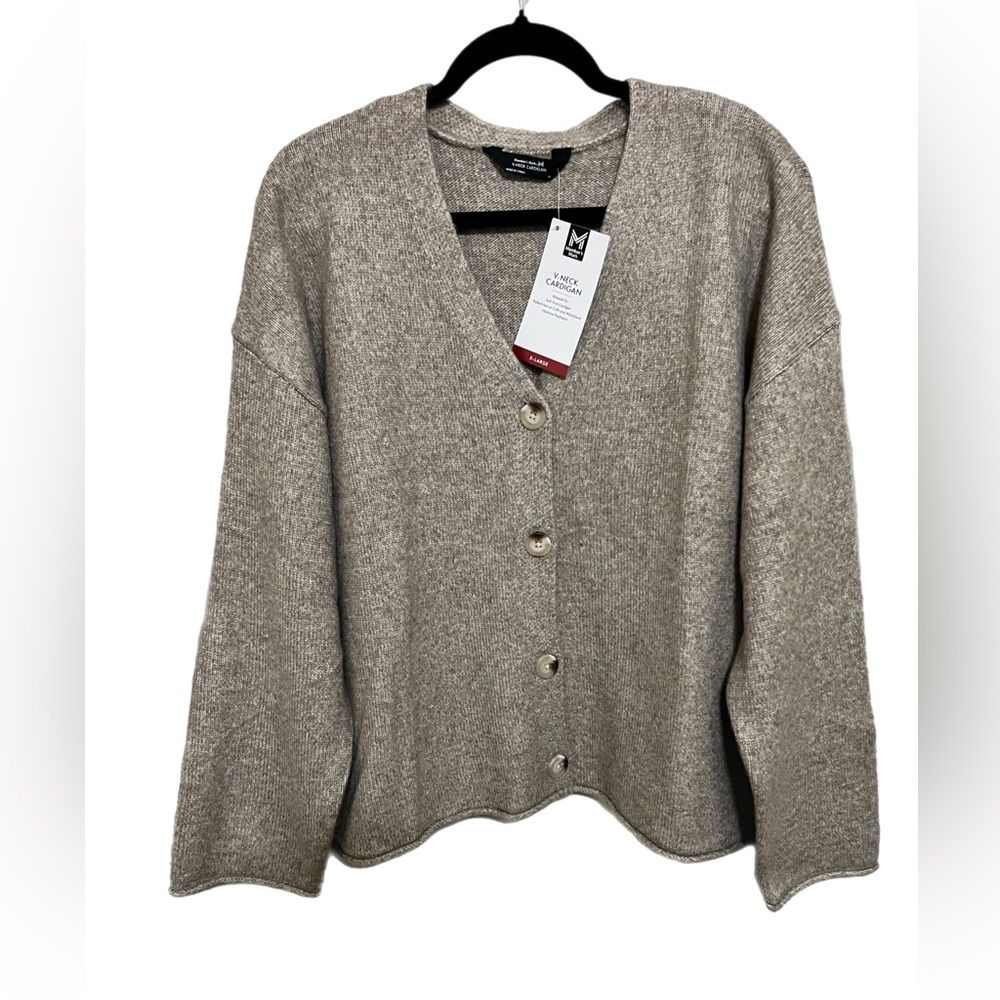 NWT Member’s Mark V Neck Cardigan, Soft, Cozy, Buttons Size XL